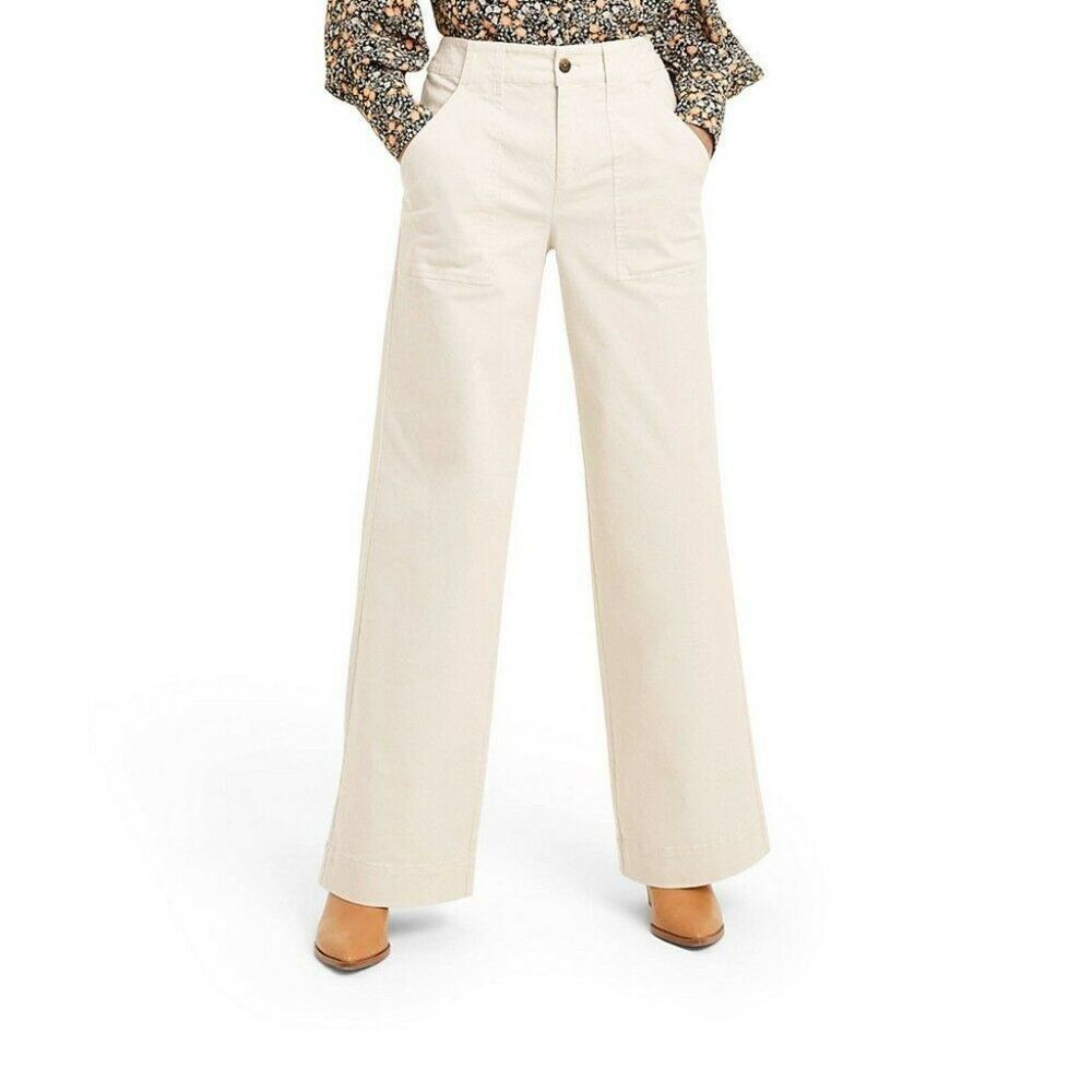 Women's High-Rise Wide Leg Pants Color Birch - Nili Lotan x Target